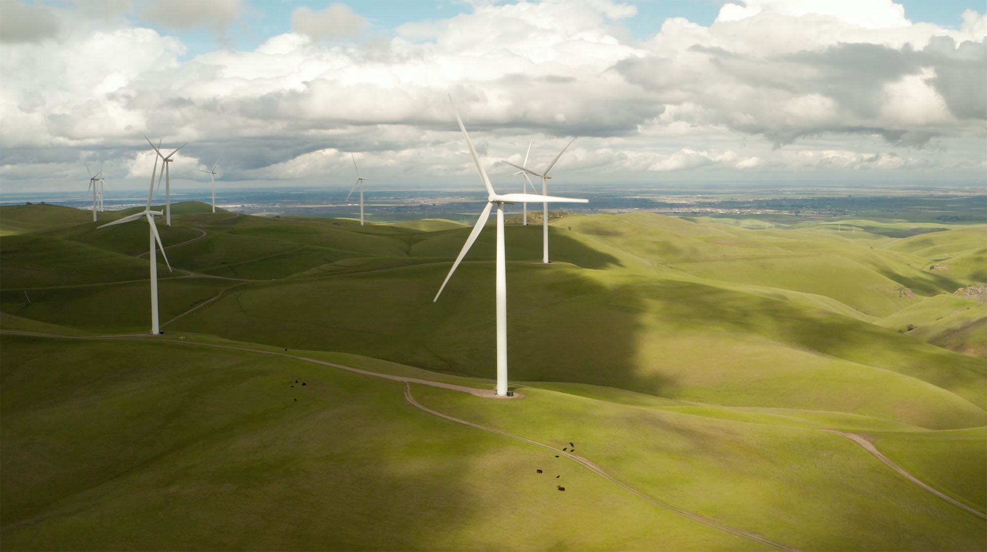 Wind turbines in California